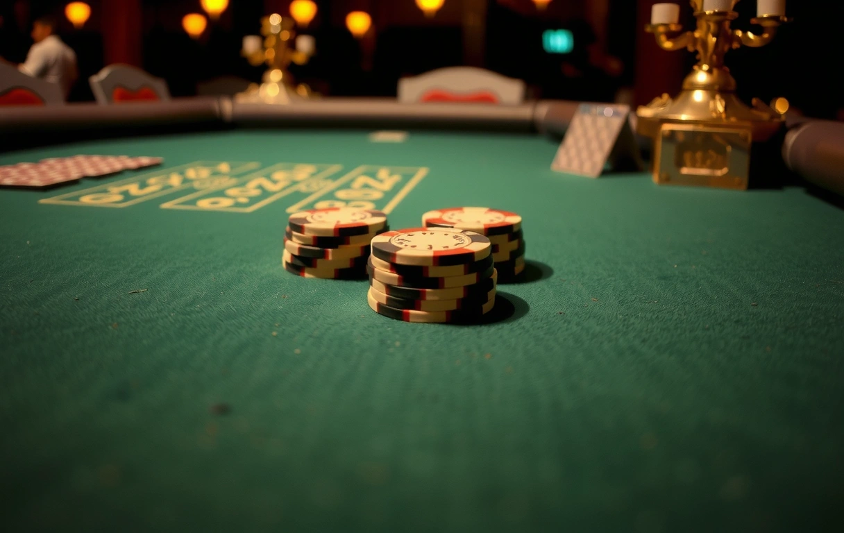 Casino felt table surface