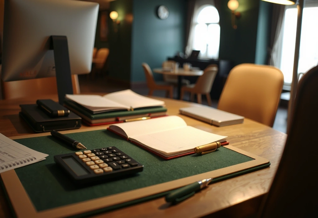 Organized financial planning workspace